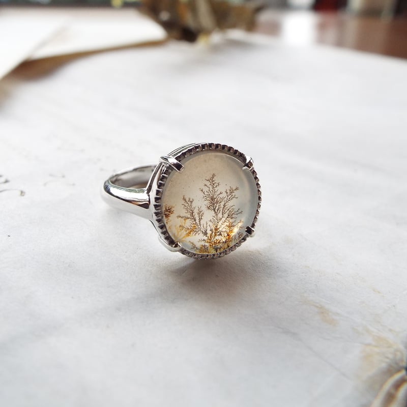デンドリティックアゲートのリング（木立No.1） | Namikata