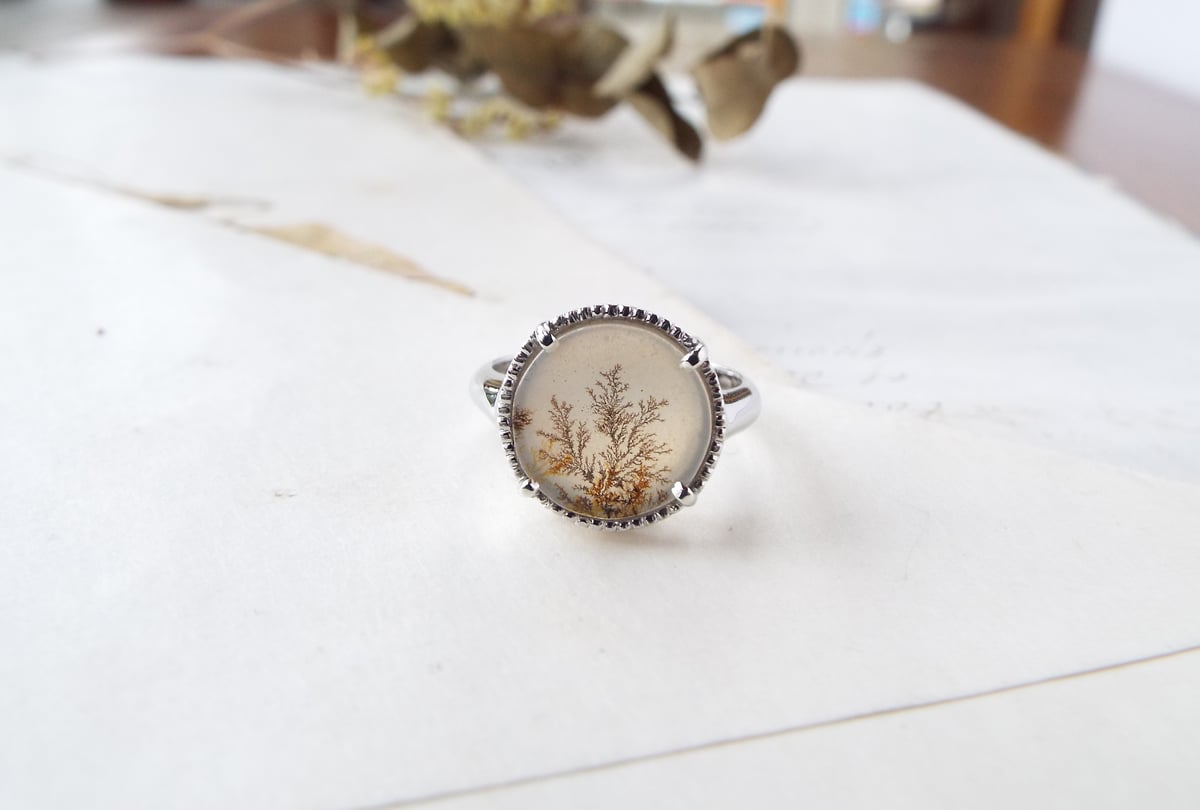 デンドリティックアゲートのリング（木立No.1） | Namikata