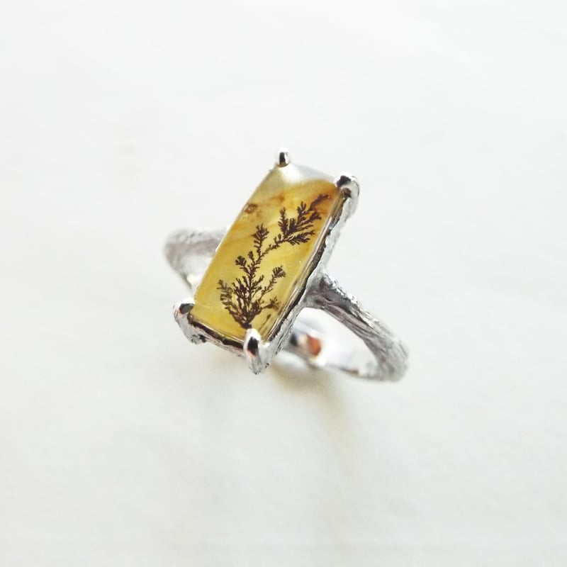 デンドリティッククォーツ（薄明り：黄）のリング | Namikata