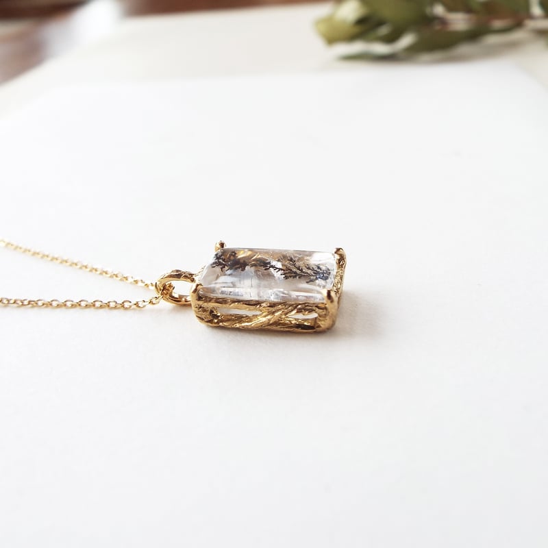 デンドリティッククォーツ 　ペンダントトップ　ビンテージ　デンドライト デンドリティッククォーツ ペンダントトップ ビンテージ デンドライト