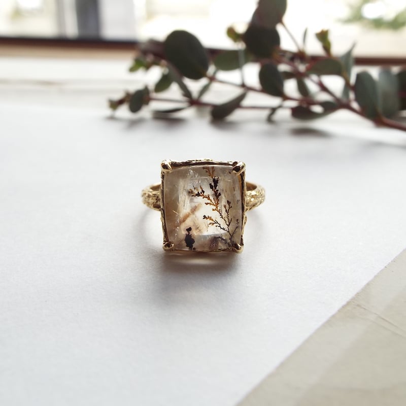 デンドリティッククォーツのリング（旅人） | Namikata