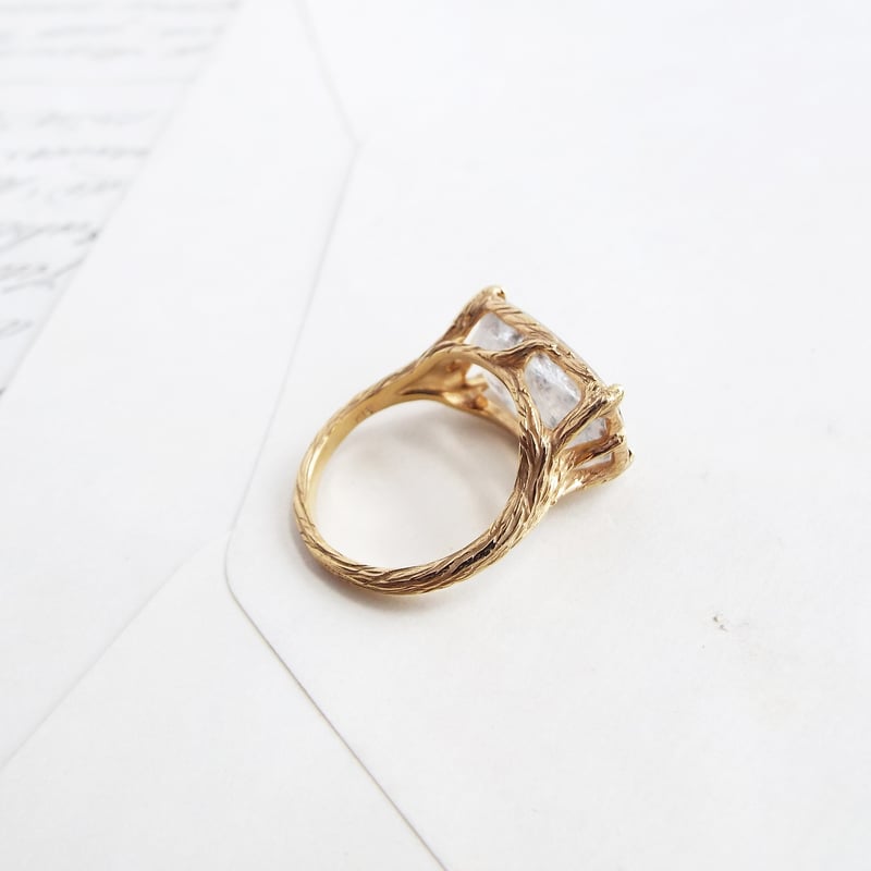 【高品質】デンドリティッククォーツのリング デンドリティッククォーツのリング（柳） | Namikata