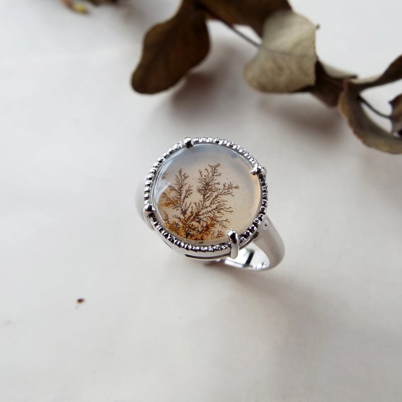 天然石アゲート·リング デンドリティックアゲート（リング） | Lenia