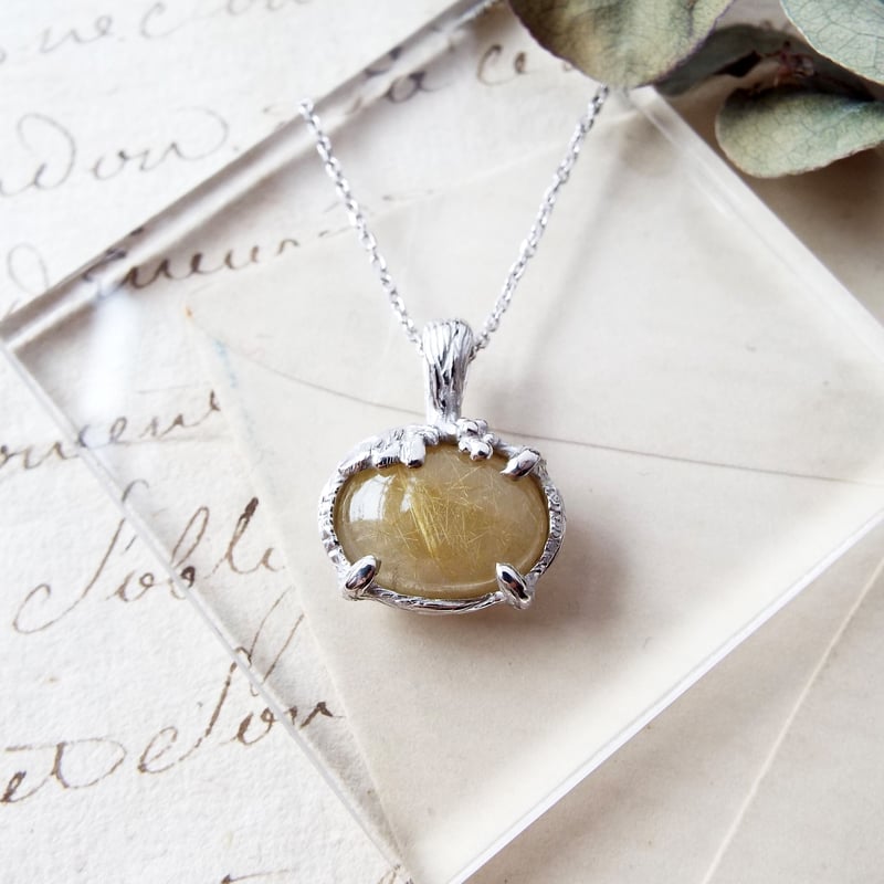 新品希少gstv ブロンズルチルクォーツ　ネックレス 新品希少gstv ブロンズルチルクォーツ ネックレス