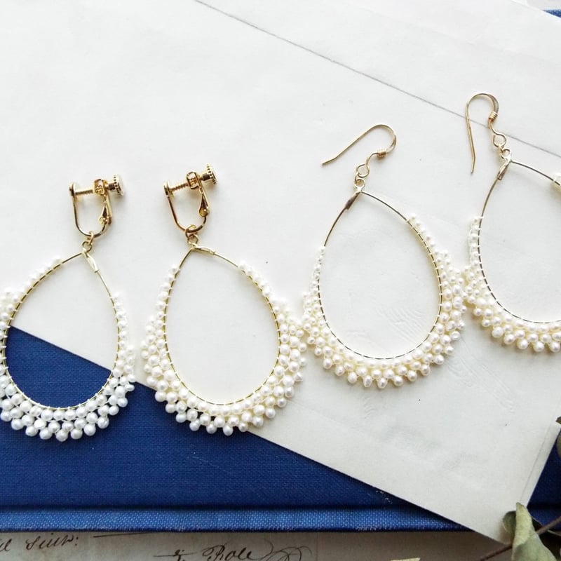 淡水パールピアス・イヤリング しずく（NEW） | Namikata