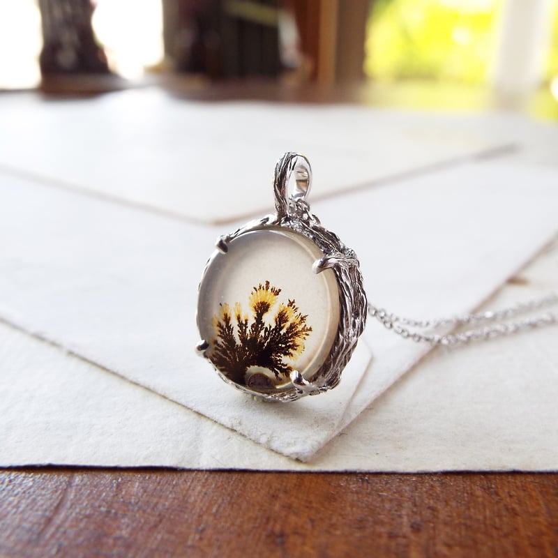 デンドリティックアゲートのネックレス（アザミ） | Namikata