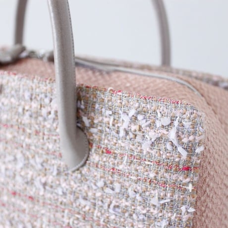 利休バッグ R_1022 / Beige Pink fancy tweed