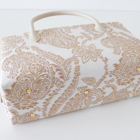 利休バッグ  / Beige Paisley / R_1134