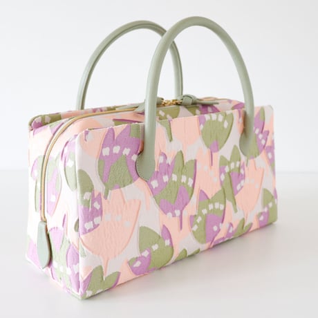 利休バッグ  / Floral matelasse / R_1057