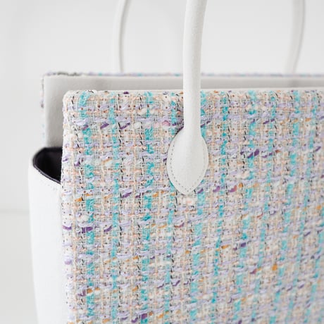和装トート / mint lavender tweed / W_1128
