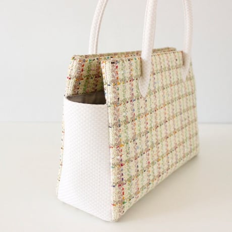 和装トートバッグ W_1034 /  Green Fancy Tweed