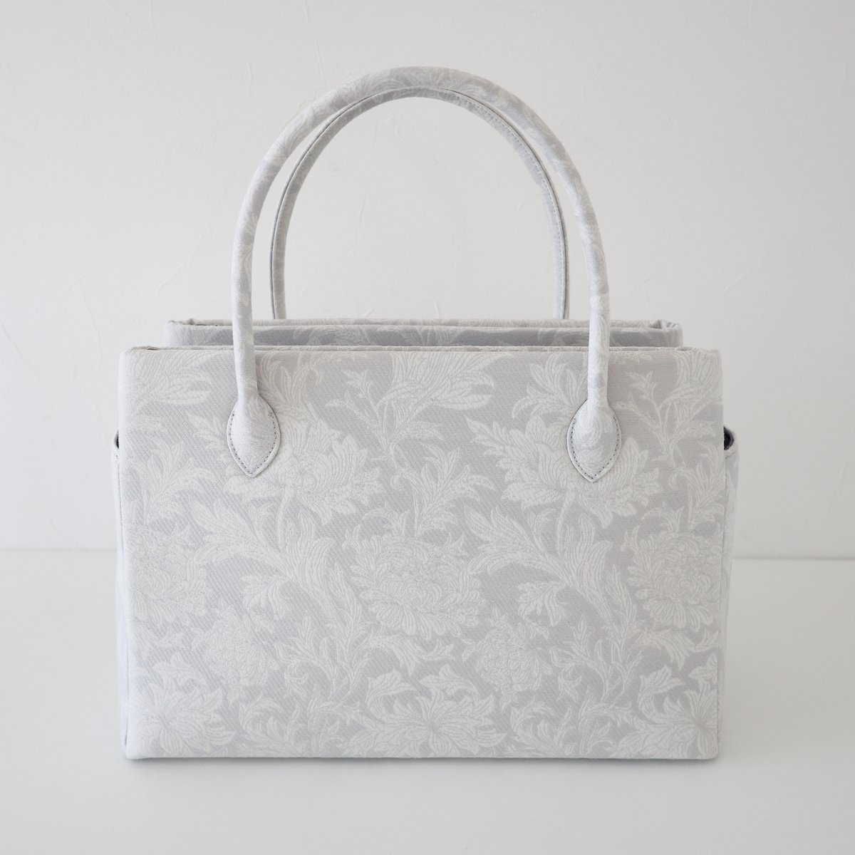 和装トート / light gray floral / W_1127 | Day After Day