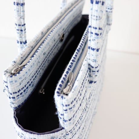 和装トート /Blue Fancy Tweed/ R_1105