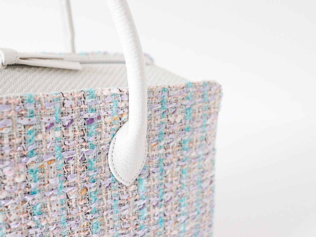 利休バッグ / mint & lavender tweed /R_1059 | Day A