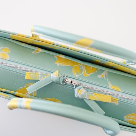 利休バッグ / Mint Green Floral / R_1121