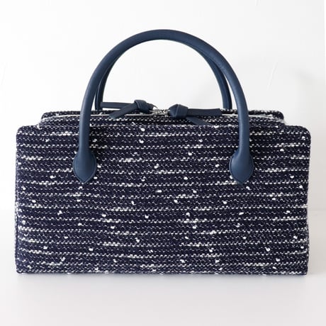 利休バッグ / Navy White nep / R_1115