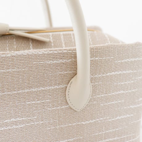 利休バッグ /beige  fancy tweed / R_1098