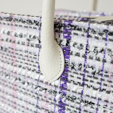 利休バッグ/ violet fancy tweed/ R_1170