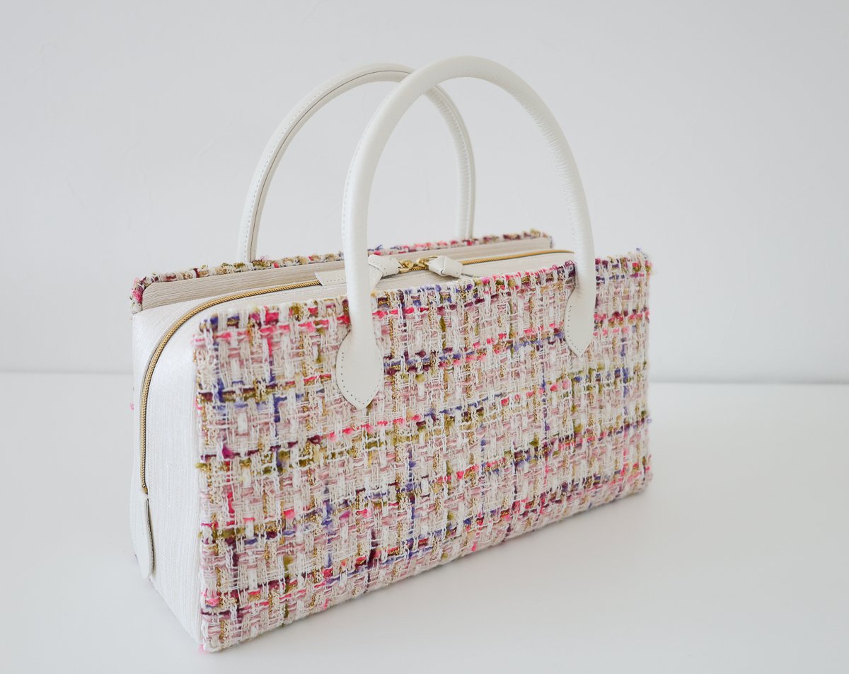 利休バッグ 利休バッグ/white mix tweed/ R_1156 | Day After Day