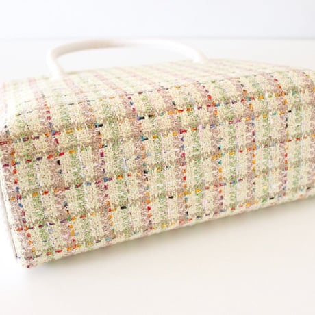 和装トートバッグ W_1034 /  Green Fancy Tweed