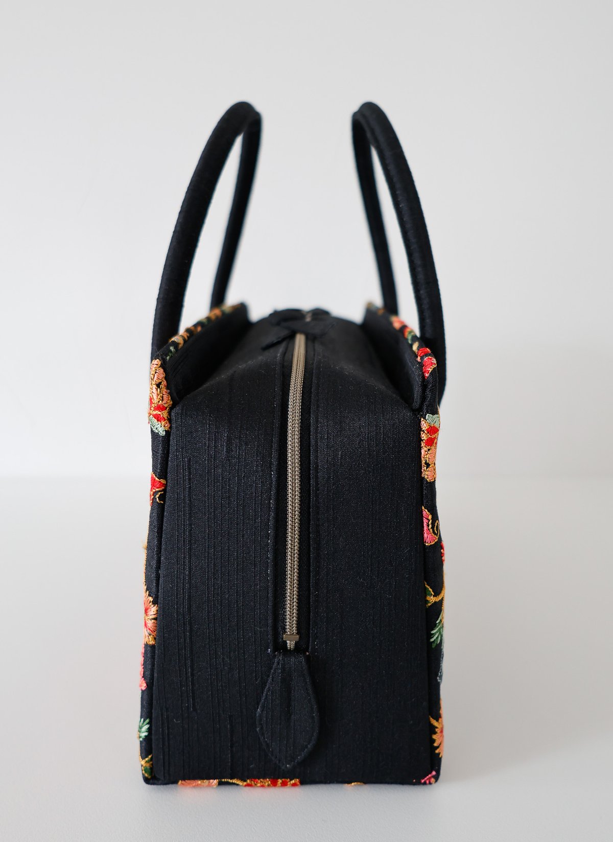 利休バッグ /black floral/ R_1146 | Day After Day