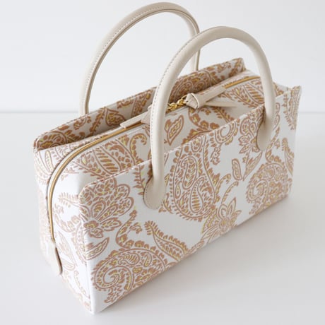 利休バッグ  / Beige Paisley / R_1134