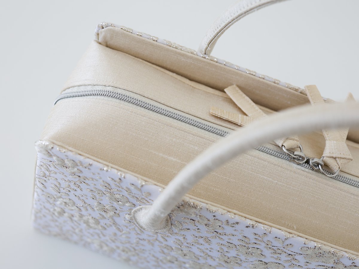 新品未使用 ！！特別セール！！ 織生地使用 利休バッグ　241228 利休バッグ/ yellow matelasse/ R_1163 | Day After Day