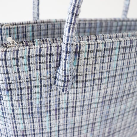 和装トート /Blue fancy tweed/ W_1123