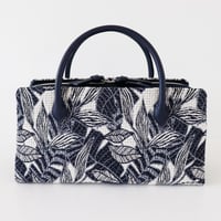 利休バッグ  / Navy Leaf / R_1130