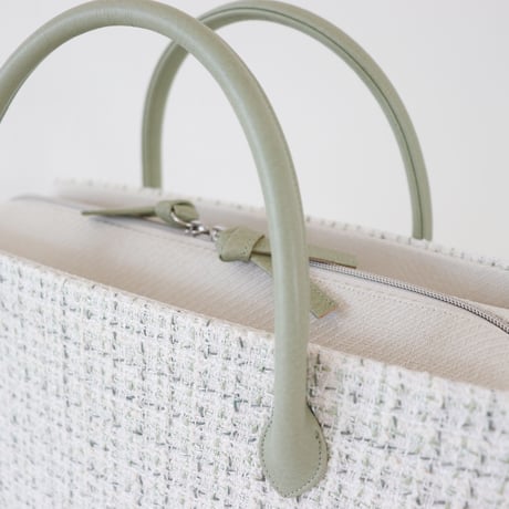 利休バッグ / Matcha × White/ R_1040