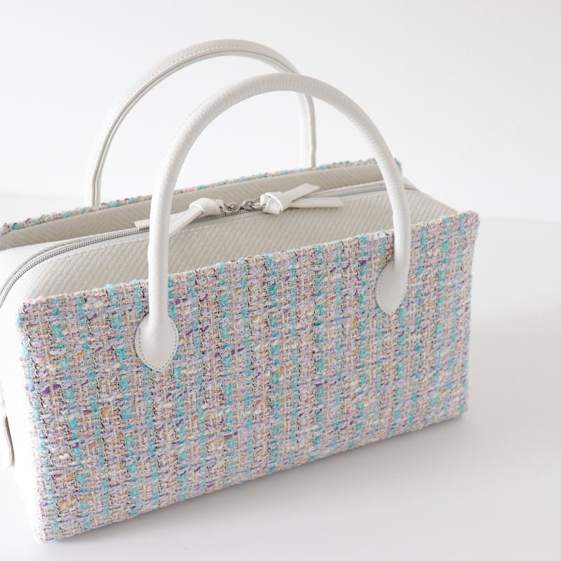 利休バッグ / mint & lavender tweed /R_1059 | Day A