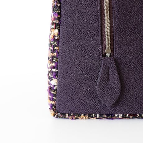 利休バッグ / Violet Tweed / R_1117