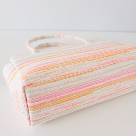 和装トートバッグ W_1032 / Pink Stripes
