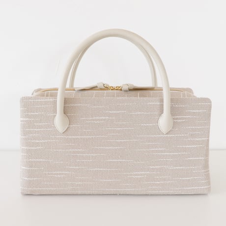 利休バッグ /beige  fancy tweed / R_1098