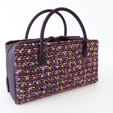 利休バッグ / Violet Tweed / R_1117