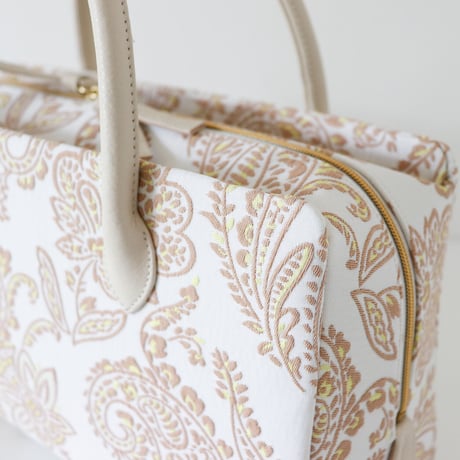 利休バッグ  / Beige Paisley / R_1134