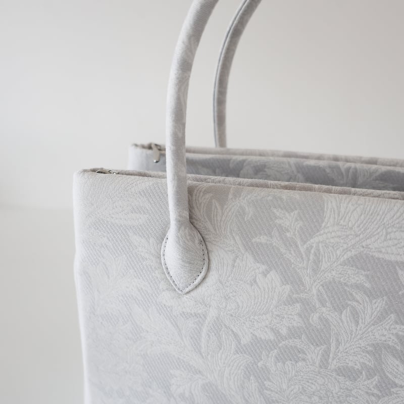 和装トート / light gray floral / W_1127 | Day After Day
