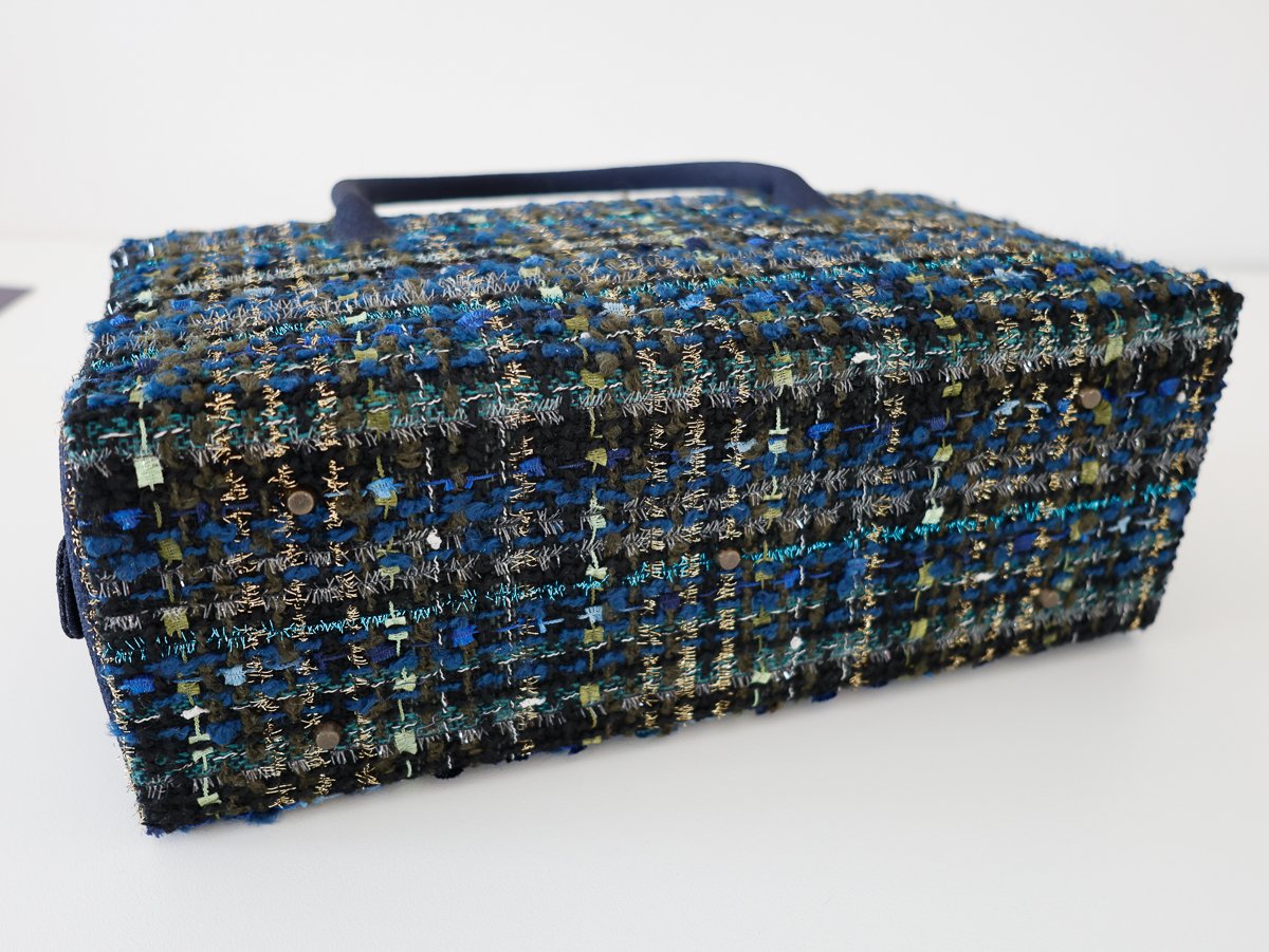 利休バッグ/blue navy fancytweed / R_1161 | Day After