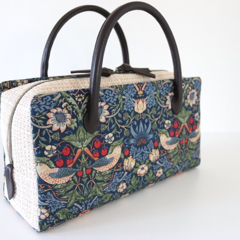 利休バッグ / Strawberry Thief × cotton rope /R_1049