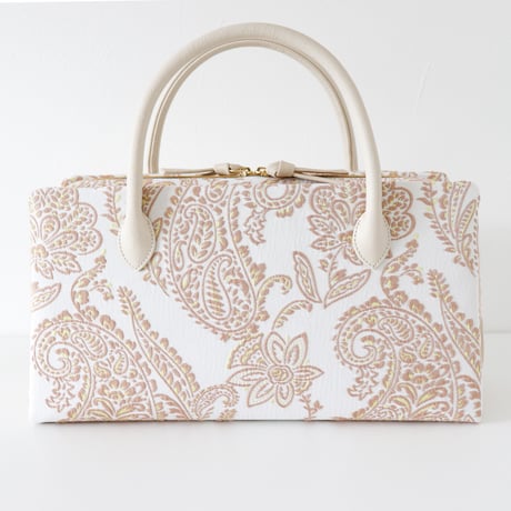 利休バッグ  / Beige Paisley / R_1134