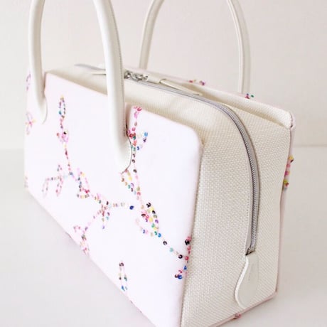利休バッグ R_1038 / light pink sequins