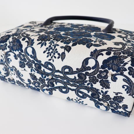 利休バッグ  / Navy Floral / R_1132