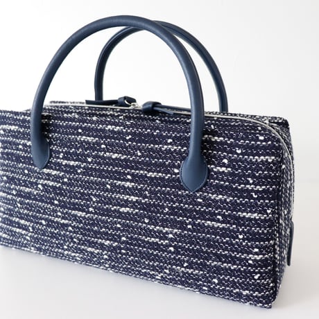 利休バッグ / Navy White nep / R_1115