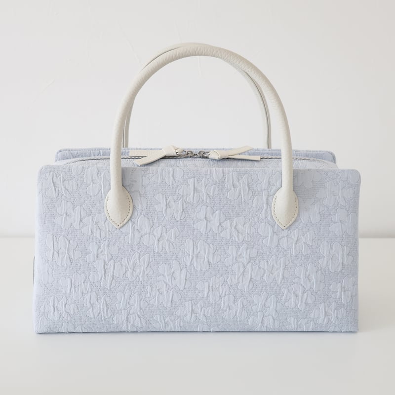 利休バッグ /light blue matelasse/ R_1177 | Day After