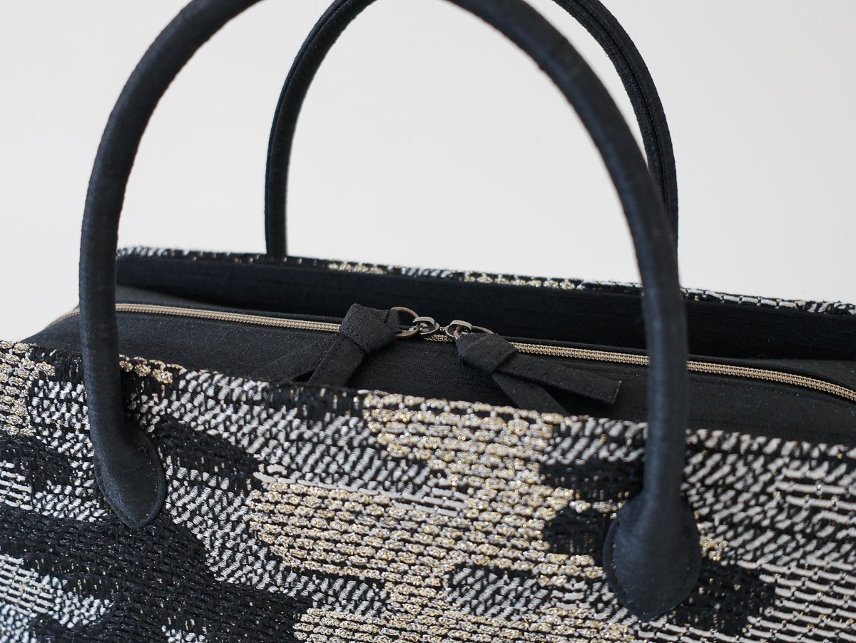 黒の源氏香　利休バッグ 利休バッグ/black jacquard / R_1162 | Day After Day