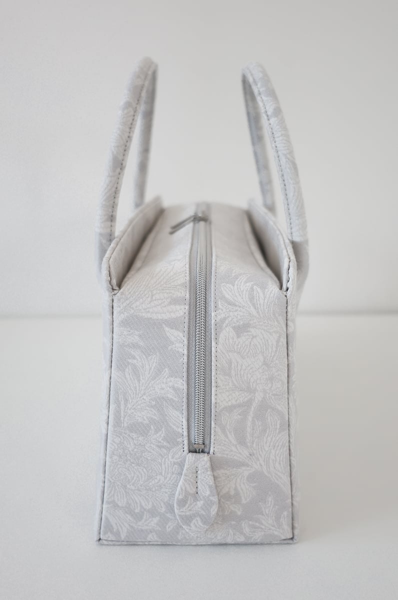 利休バッグ/light gray froral / R_1164 | Day After Day