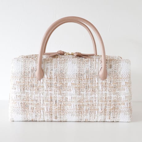 利休バッグ / Beige Fancy Tweed / R_1051