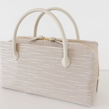 利休バッグ /beige  fancy tweed / R_1098