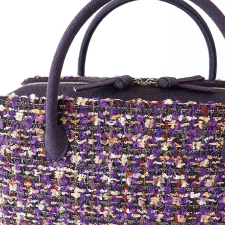 利休バッグ / Violet Tweed / R_1117