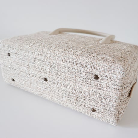 利休バッグ /Beige tweed / R_1109